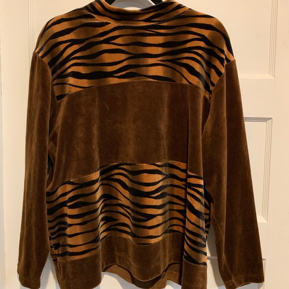 Unique Animal Print Blocked Sweater Women’s L